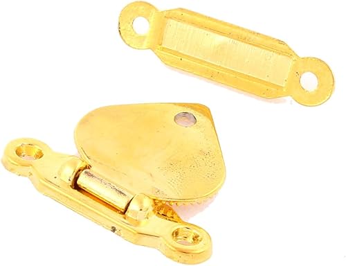 Miniatura 2 de IIVVERR Caja de madera Joyero Cierre a presión cierre juego de cierre Tono dorado (Caja de madera Caja de joyería Cierre de broche de cerrojo Juego