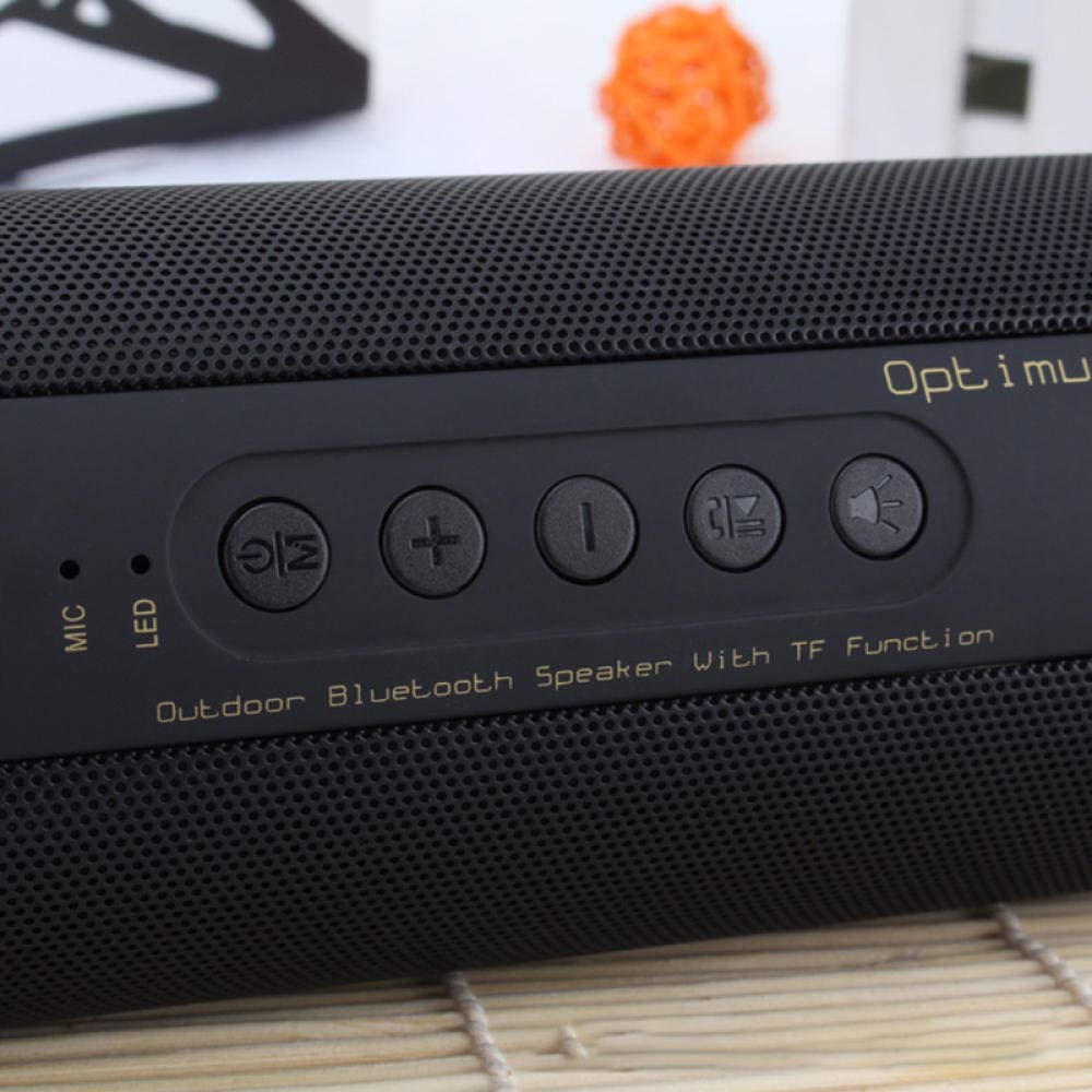 Mini colonna sonora wireless impermeabile portatile subwoofer Bluetooth per esterni-Nero