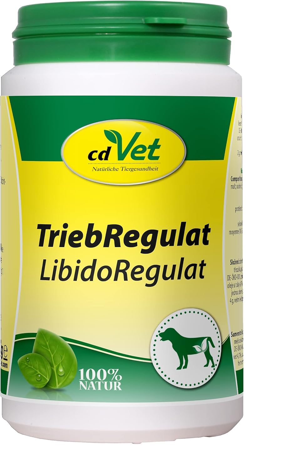 cdVet TriebRegulat für Hunde – Natürliche Unterstützung beim Triebverhalten, Mönchspfeffer, Ergänzungsfuttermittel, 120g, ohne Zusätze