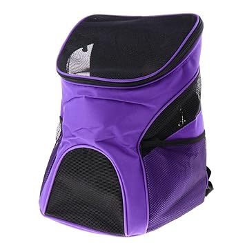 Meri Shopp Cat Carrier Backpack Strap Adjustable Pet Carriers for Small Dog Cat Purple