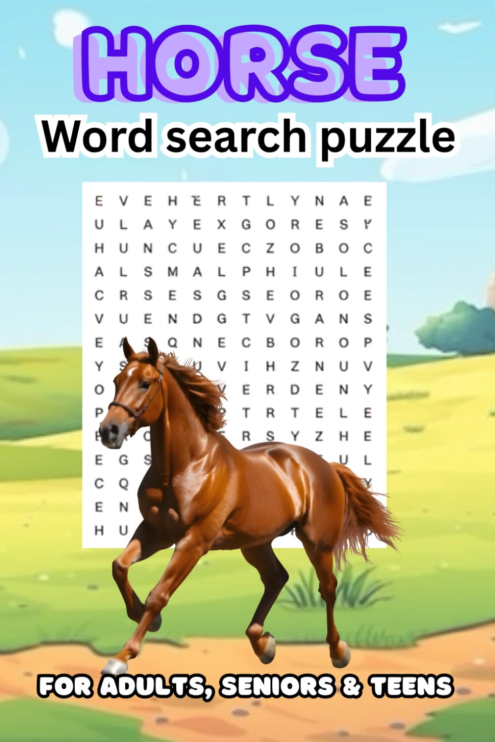 Horse Word Search Puzzle Book: A Fun and Challenging Horse-Themed Puzzle Book for Horse Lovers!