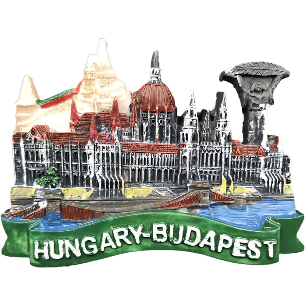 Casecover Colorful Resin Hungary Budapest Parliament Building Fridge Magnet Craft Tourist Souvenir Fun Decorative 1Pc