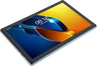 Atyhao Dual Band Tab, 5G WiFi 8800 Mah Battery 6GB 128GB 800W 2000W Tablet PC 10 Core Processor Blue for Office (UK Plug)