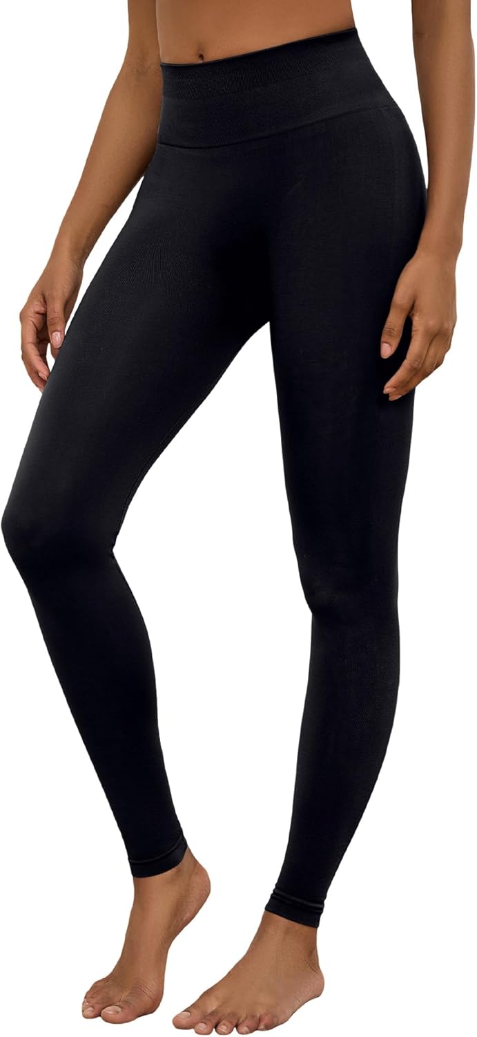 Yoga Scrunch Leggings for Women Seamless High-Waisted Workout Pants Tummy Control Gym Fitness Tights Medium Athletic Black