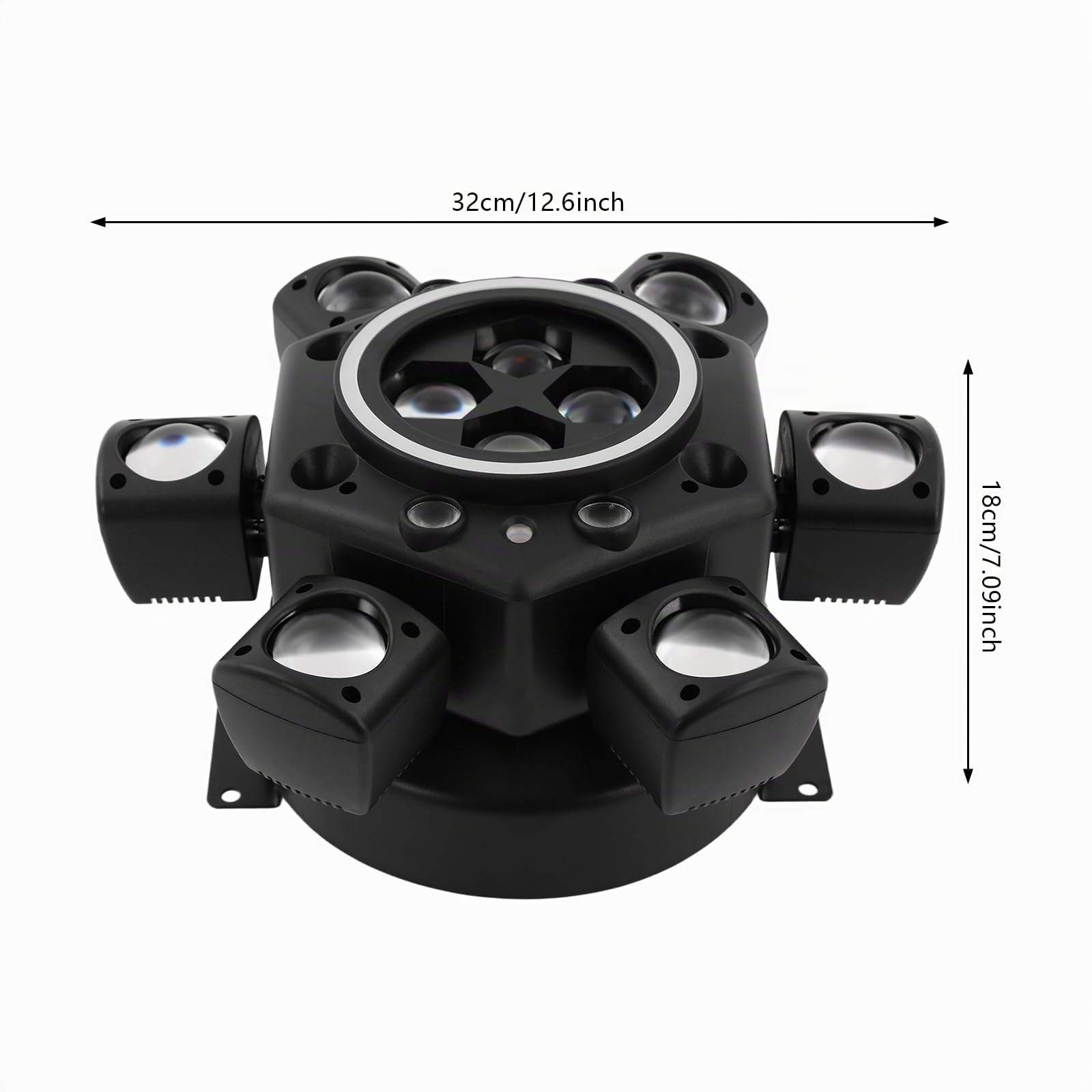 DJ Light Moving Head, 120W 6 Arms Beam Rotating Stage Lights, 0-100% Dimmung, Laser/Strobe, Support Remote&DMX-512 & Sound Activated 25CH, für DJs, Bands, Bars, Lasershow