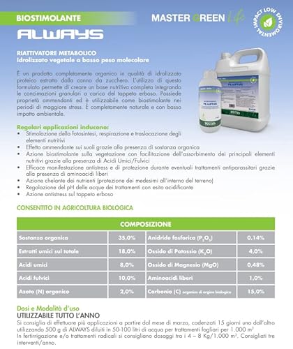 Bottos Concime Fertilizzante per Prato Always Master Green Life 1 Kg - 3