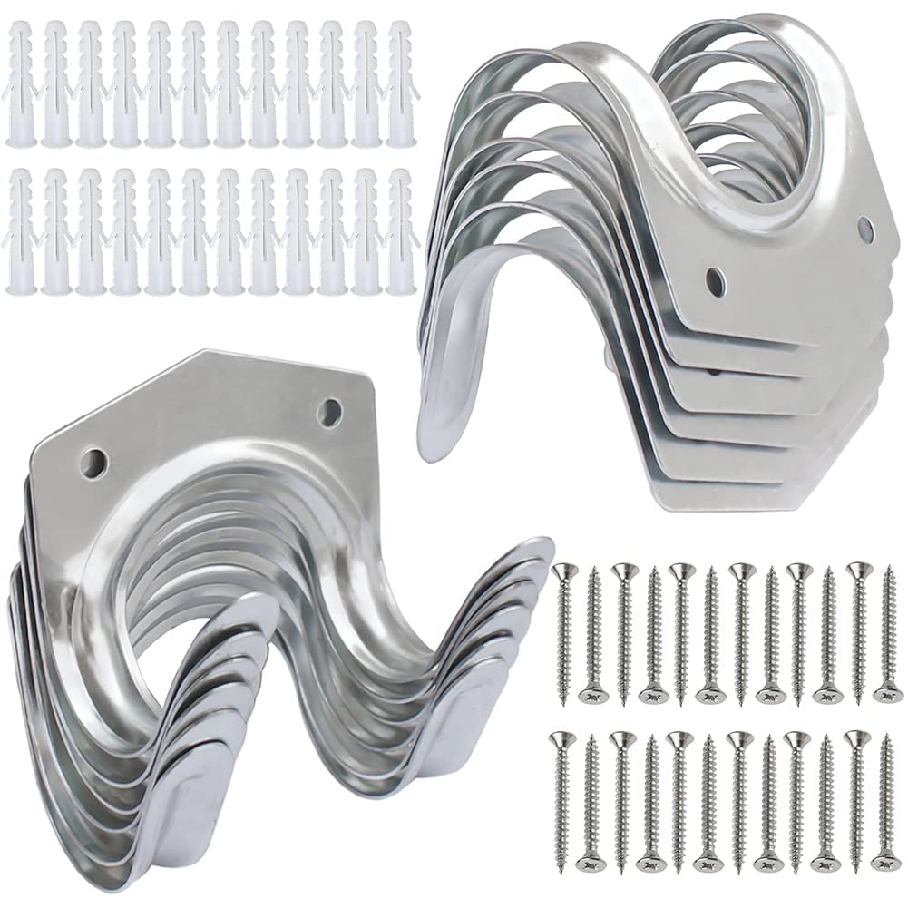 Wall Mount Garage Hooks, 12 Pcs Heavy Duty Shed Hooks Storage Hooks Tool Hanger Hooks for Warehouse Garden Sheds Home Kitchen