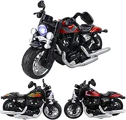 Moto Motinha de Fricção com Luz e Sons 1:12, Moto de Ferro Pneus de Borracha, Carcaça em Metal e Plástico, Bateria Inclusa, Escala 1:12, Sortido Estilo Rock