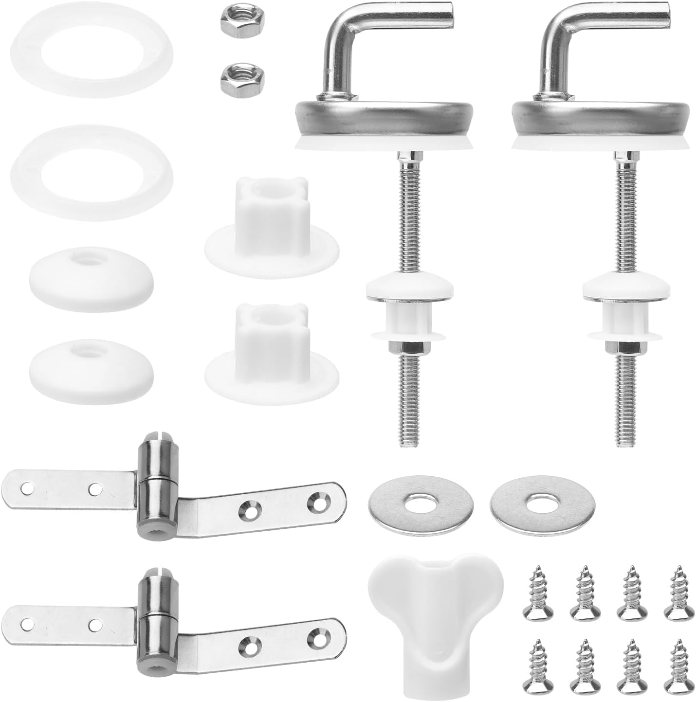 1 Paio Di Set Di Cerniere Di Fissaggio Per Sedile WC M6 X 71,5 Mm In Acciaio Inox Staffa Di Fissaggio Per Cerniera Del Coperchio Del Wc Compatibile~p220898263