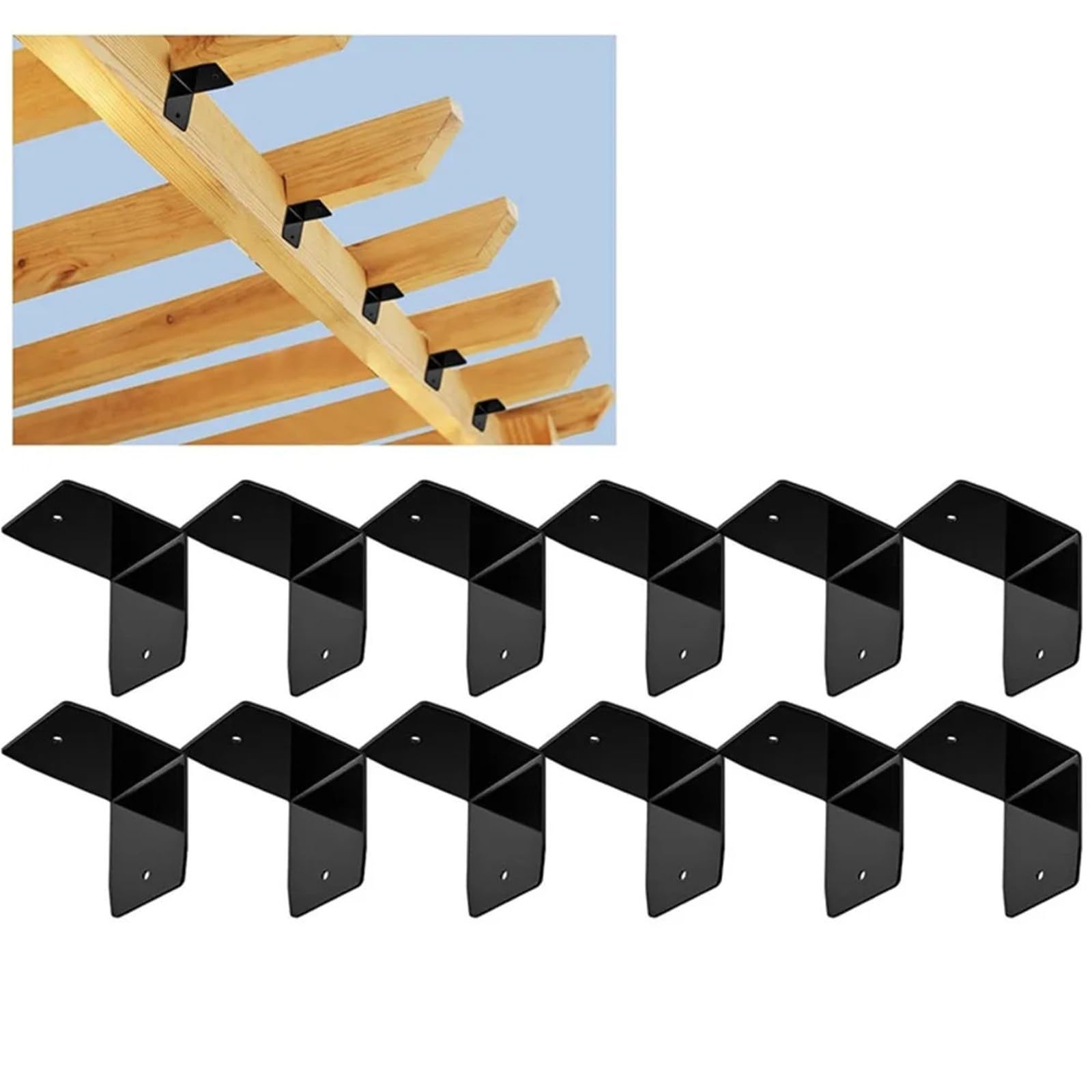 12 clips for viga con tornillos negros.