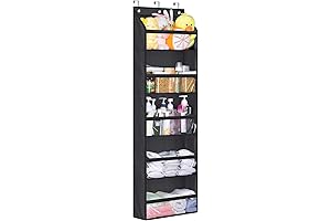 KEETDY Over the Door Storage Organizer with 5 Hanging Shelves for Closet