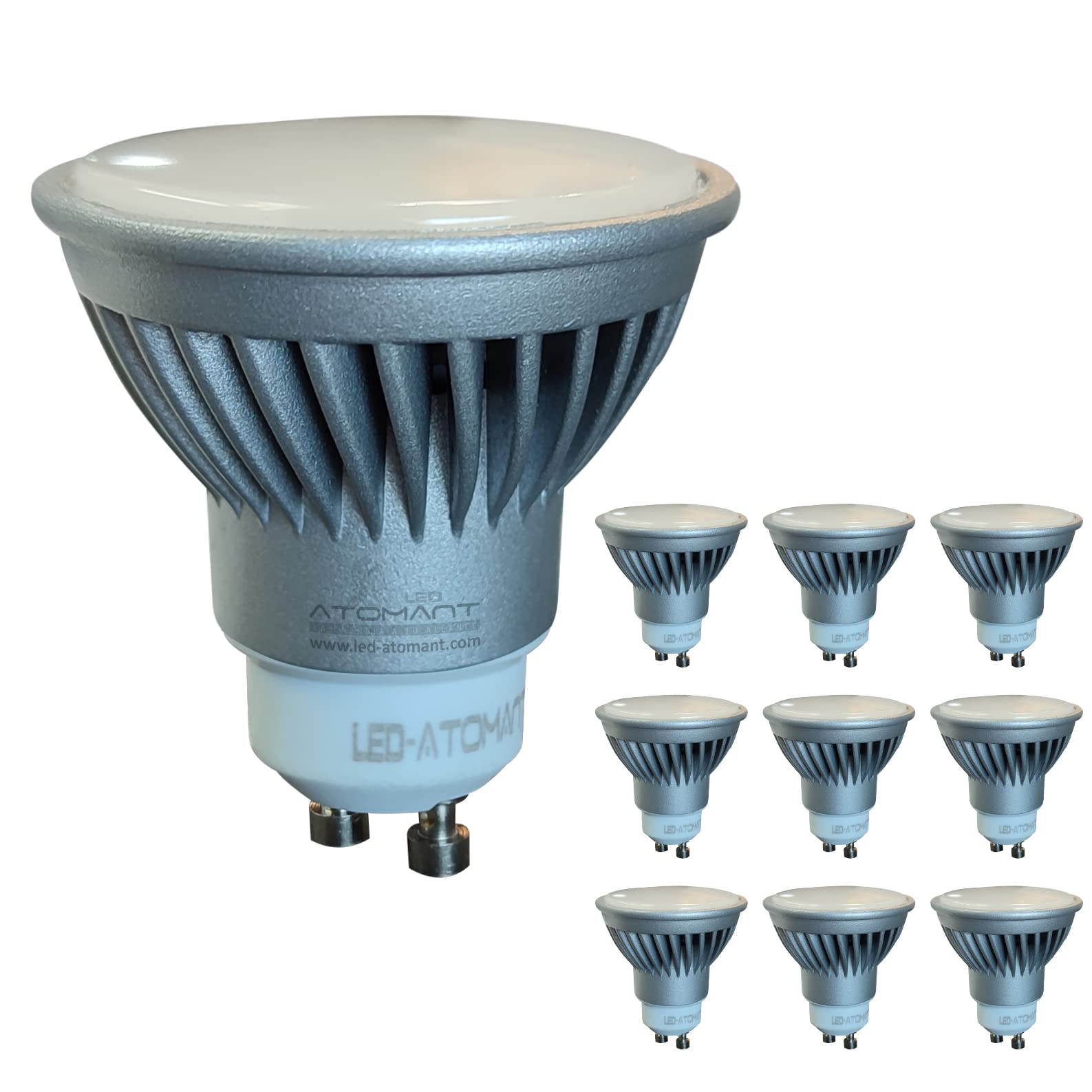 LED ATOMANT 10x Lampadina LED GU10 7W Dimmerabile Bianco Freddo 680lm