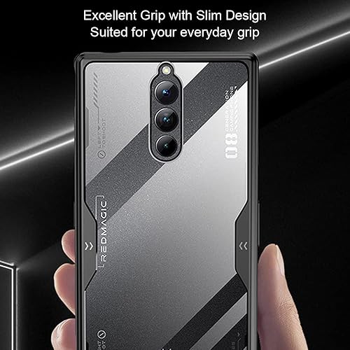 Miniatura 6 de QUIETIP Funda compatible con Red Magic 8 Pro / 8S Pro con protector de pantalla, parte trasera dura transparente de policarbonato a prueba de