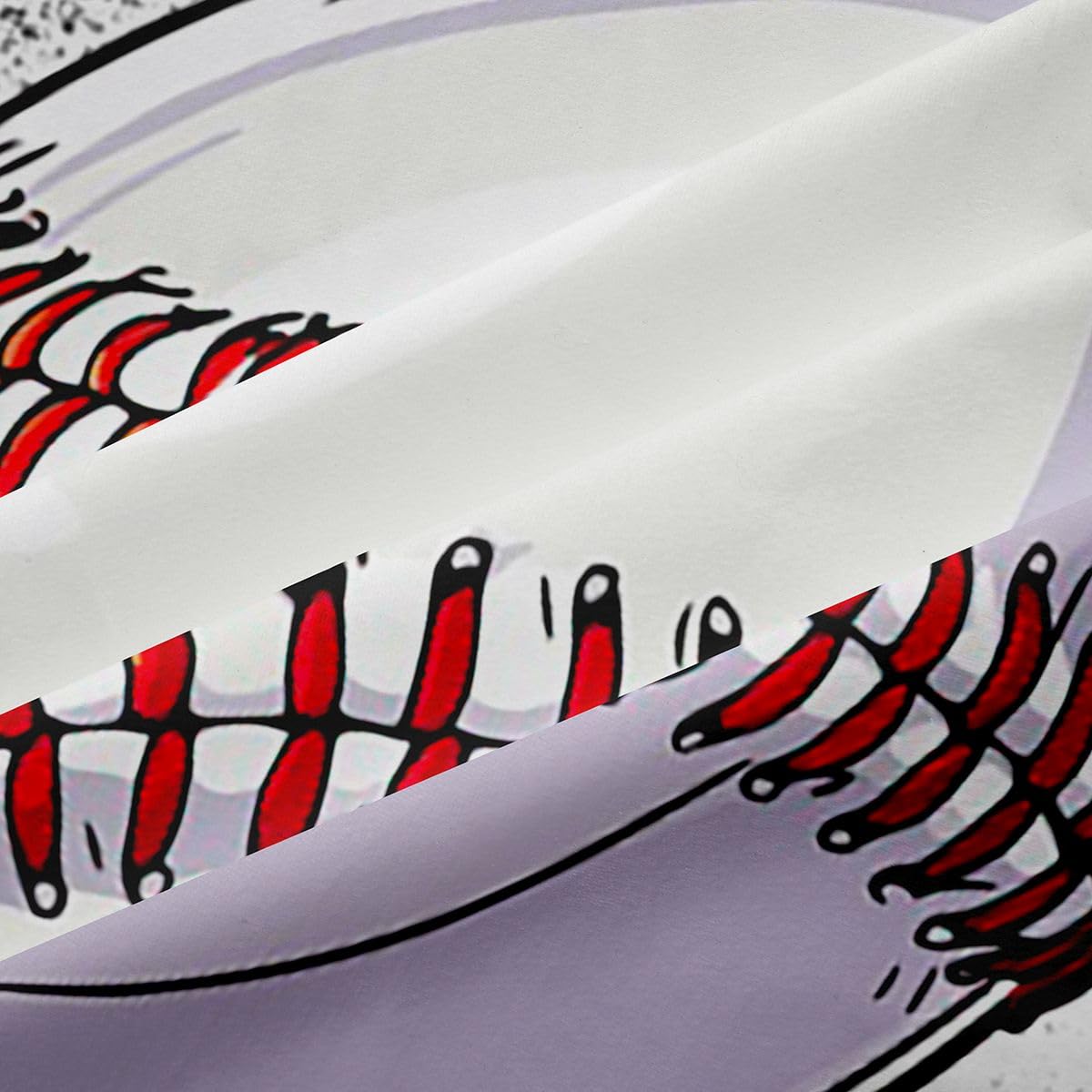 Baseball Vorhänge 245x140cm Amerikanisch Flagge Gardinen Softball Gaming Sport Vorhänge Blickdicht Sport Motiv Thermovorhang Hitzeschutz 2er Set