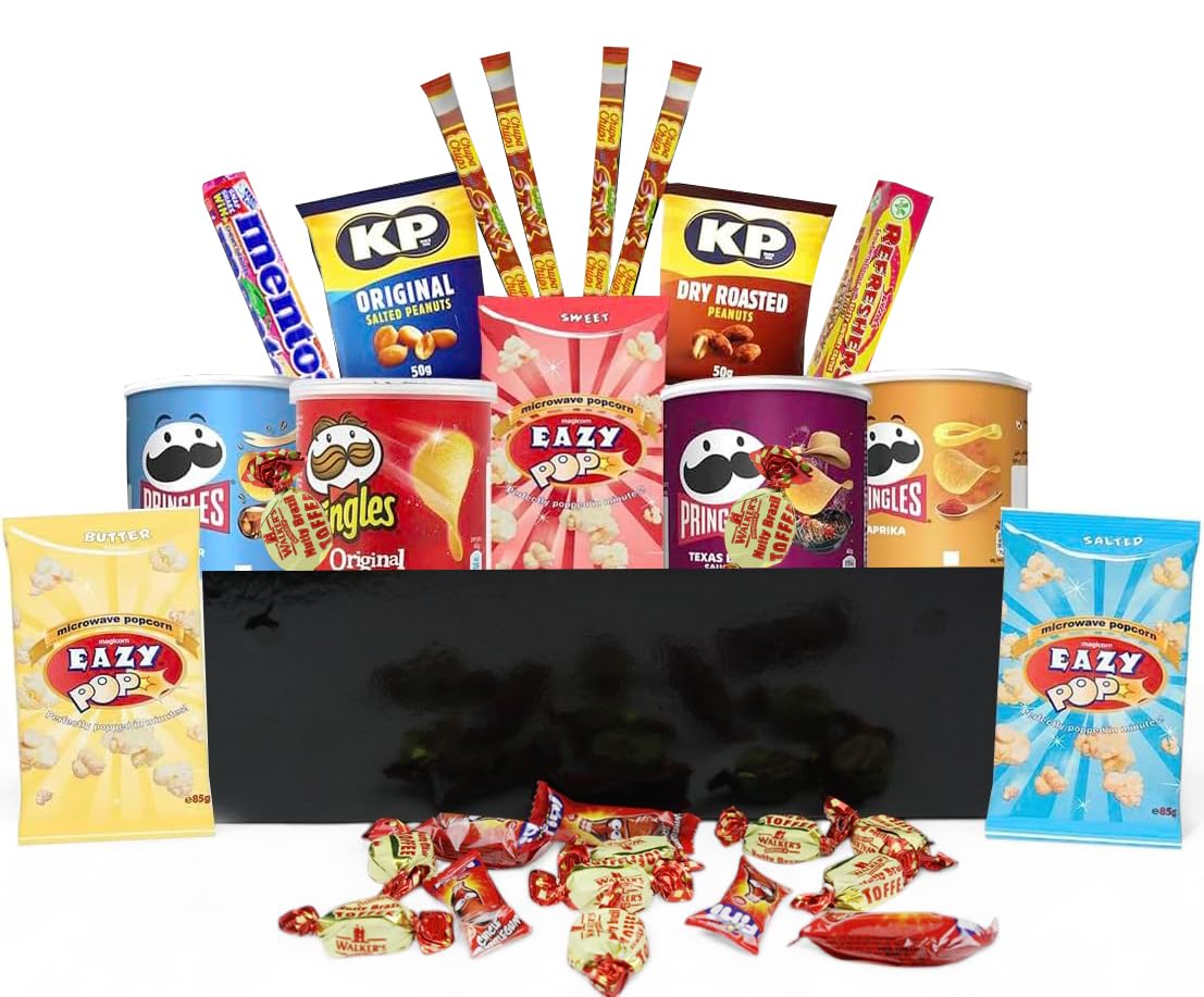 Football Movie Night Sweet and Savoury Snack Hamper Ultimate Snack Box for Football Fans, Parties & Gifts