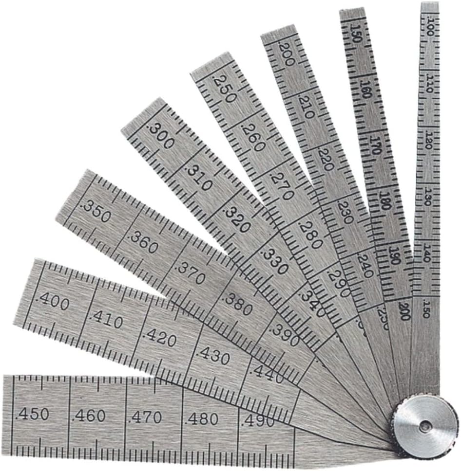 Starrett 269A Taper Gage, .100-.500" Range, 2-1/2" Length, 8 Leaves