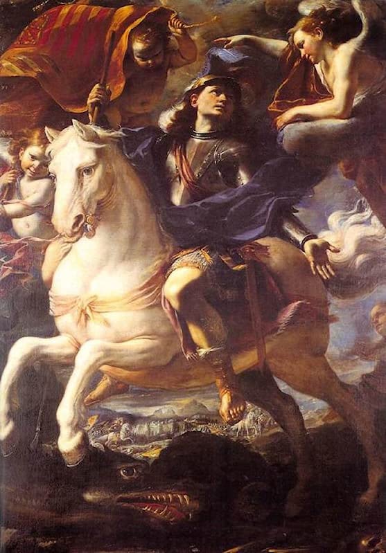 Art mural en toile Saint Georges par Mattia Preti impression artistique premium
