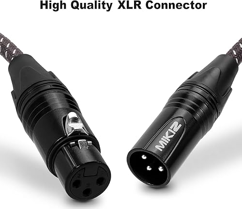 Miniatura 6 de MIKIZ XLR Cables de micrófono - XLR macho a hembra cables de audio de micrófono de 3 pies, paquete de 6