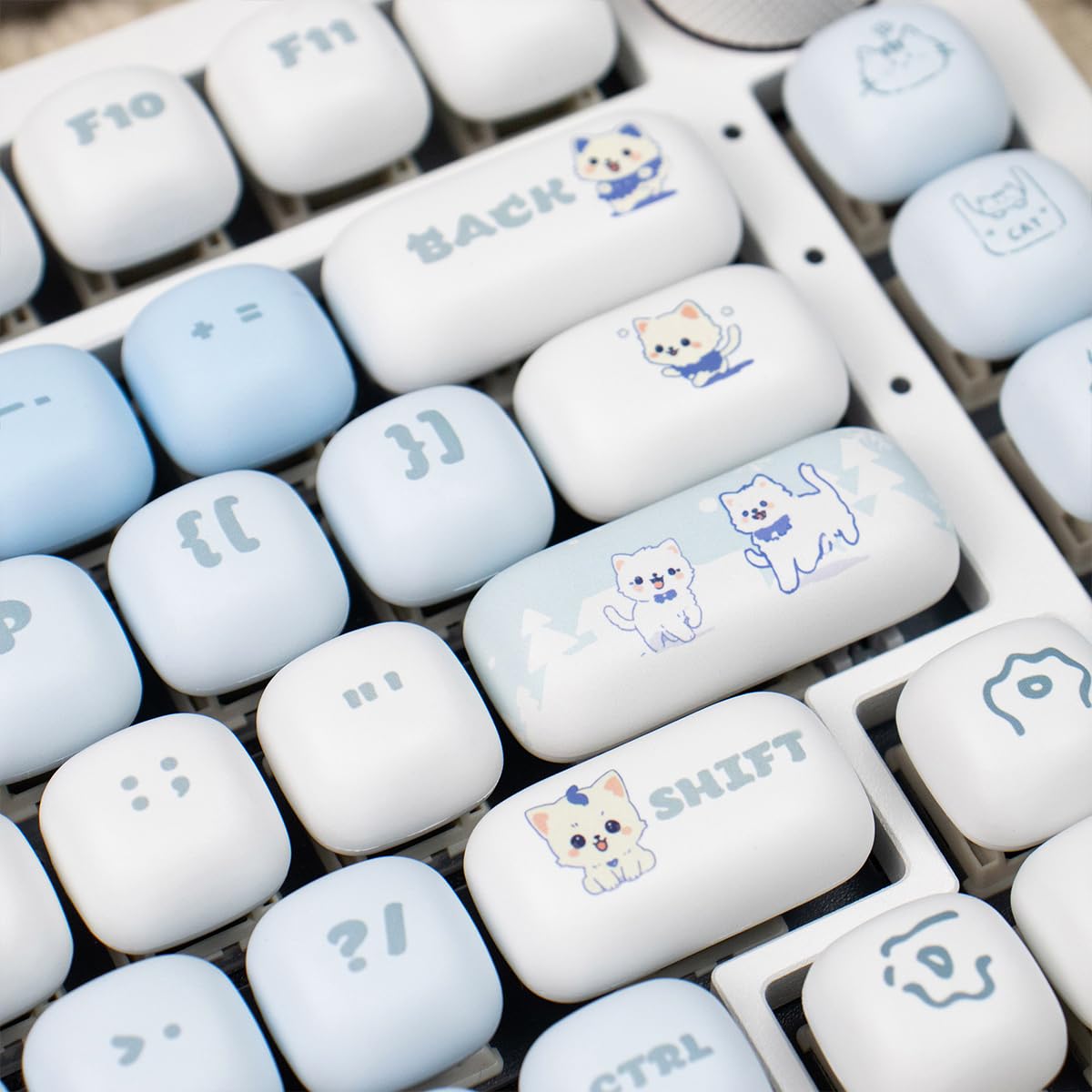 Amazon.co.jp: 143 キー PBT かわいい MOG プロファイル キーキャップ