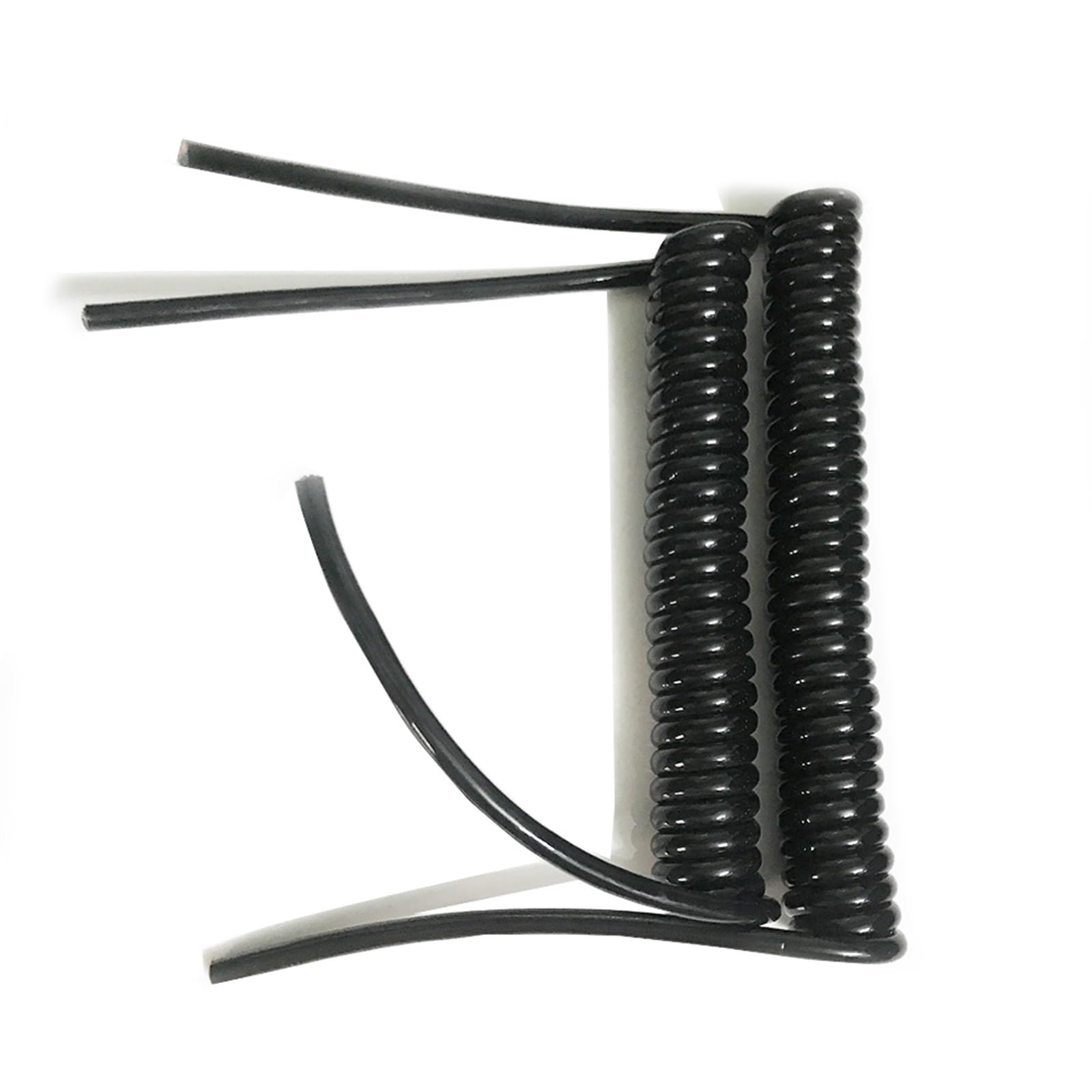 Cavi a Molla per telefoni, Cavo di Rete Estensione 24AWG a 8 Core, Cavo a Spirale for sensori Domestici, telescopico Nero, a Molla | Strecth 1 meter