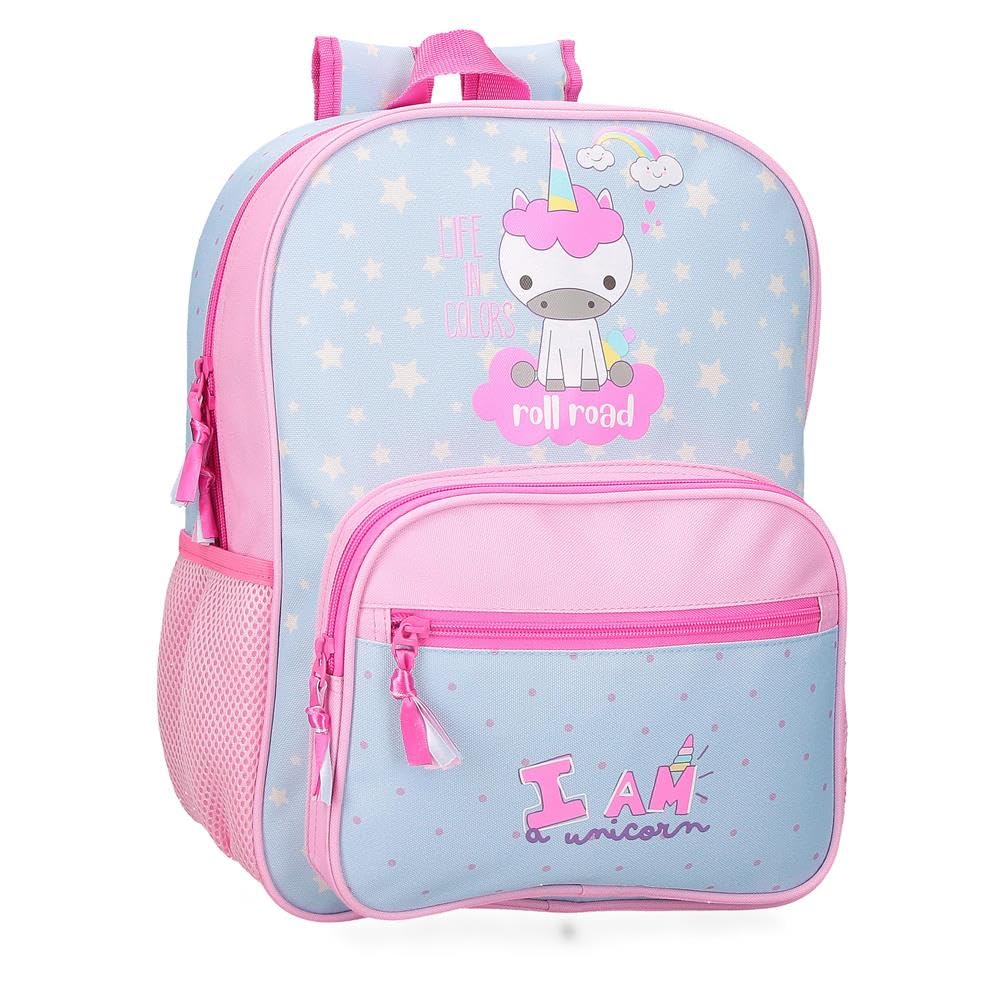 ROLL ROAD I Am a Unicorn Mochila Escolar Adaptable a Carro Azul 30x38x12 cms Poliéster 13,68L