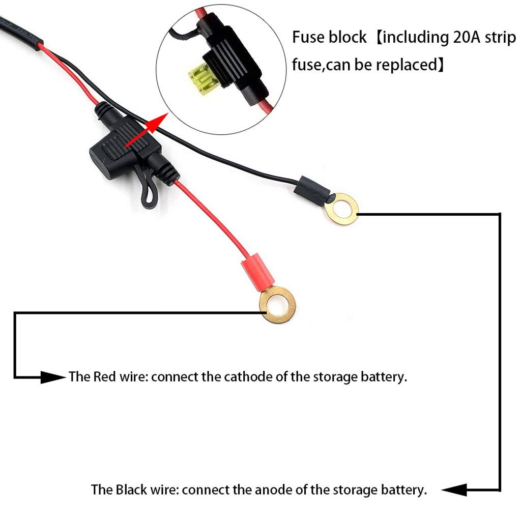12V-24V Moto Manubrio Power Accendisigari con Portasigarette per Moto