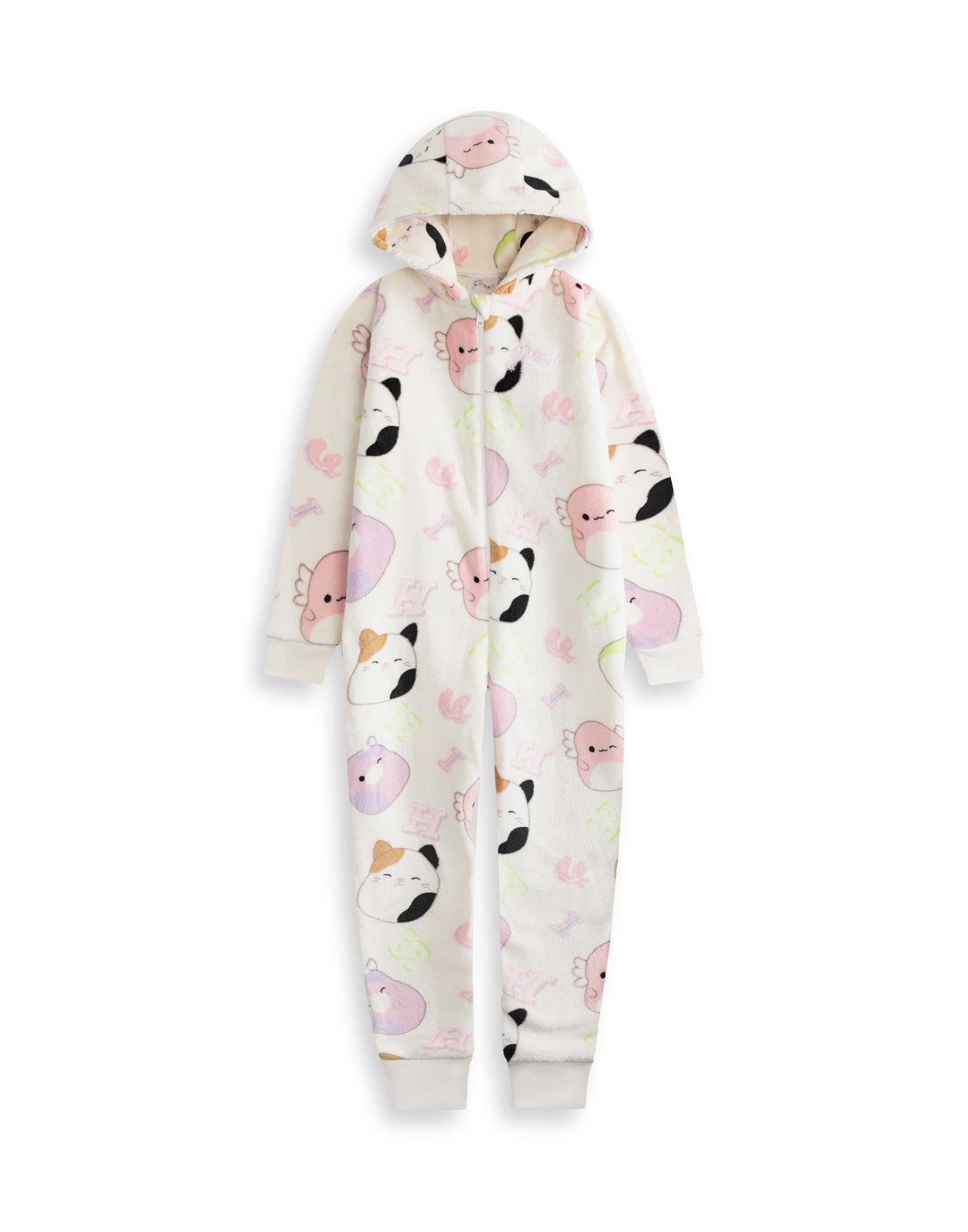 Squishmallows Girls Onesie - Fleece - White - 7-8 Years