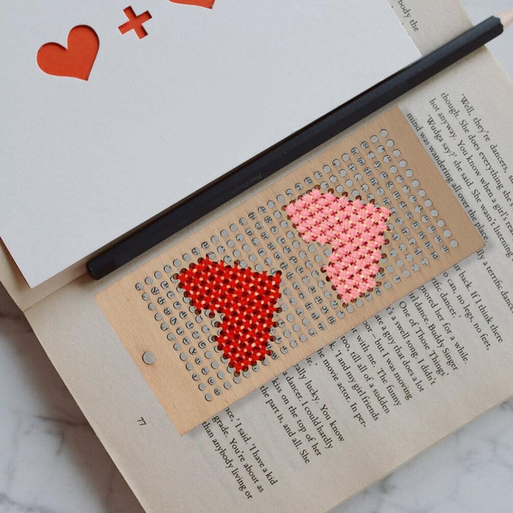 Operitacx 16pcs Wooden Bookmark Cross Stitch Kits, Cross Stitch Bookmark Kits, DIY Embroidery s for DIY Crafts - Image 4