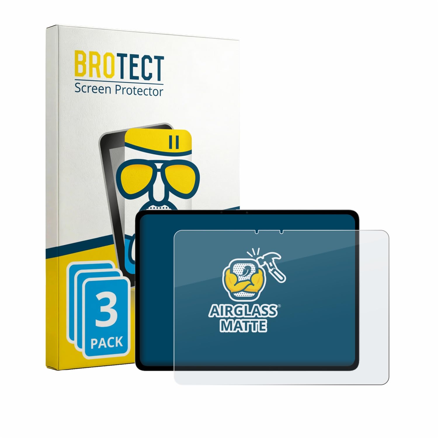 brotect 3 Pezzi Pellicola Vetro per Vivo iQOO Pad 5c | Opaca Protezione Schermo Made in Germany, Anti-Riflesso Durezza 9H Anti-Graffio