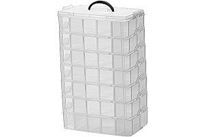 Sooyee 7-Layer Stackable Storage Box for Art and Craft Essentials