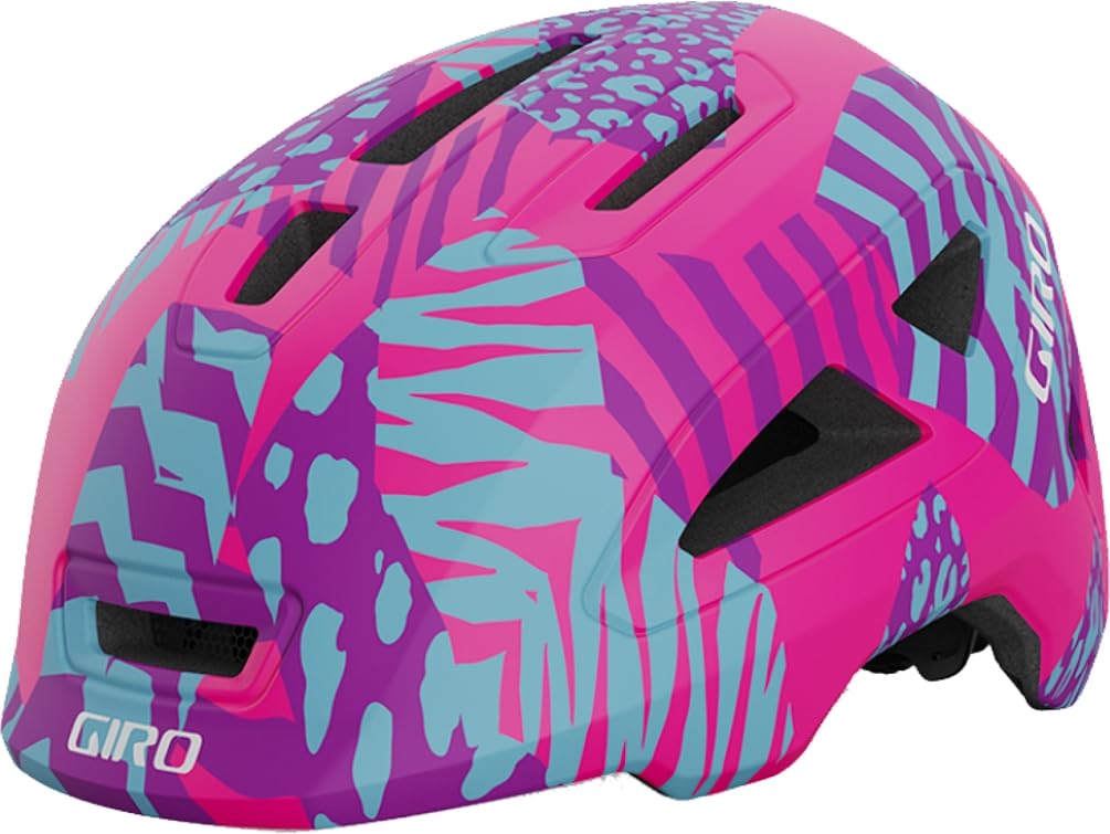 Giro Scamp II Youth Bike Helmet - Matte Pink Animal - Size XS (45–49 cm)