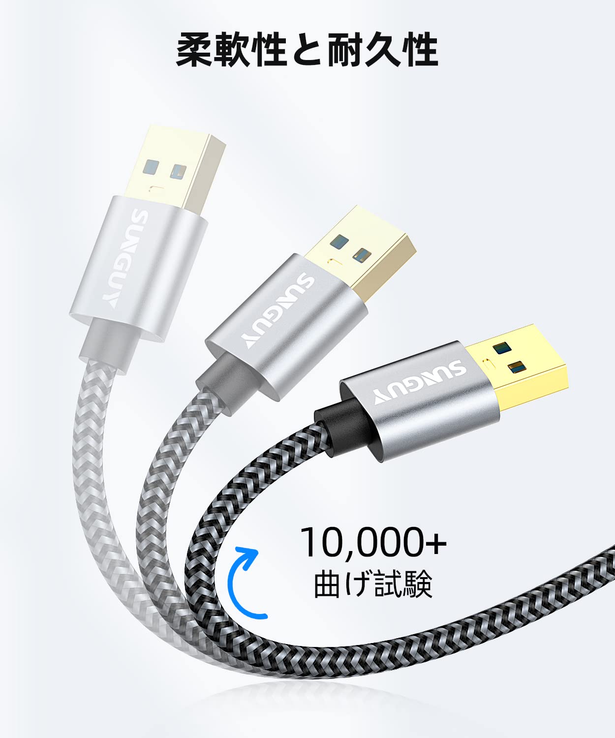 Amazon.co.jp: SUNGUY USB 3.0 ケーブル 1.5M タイプA-タイプA 5Gbps