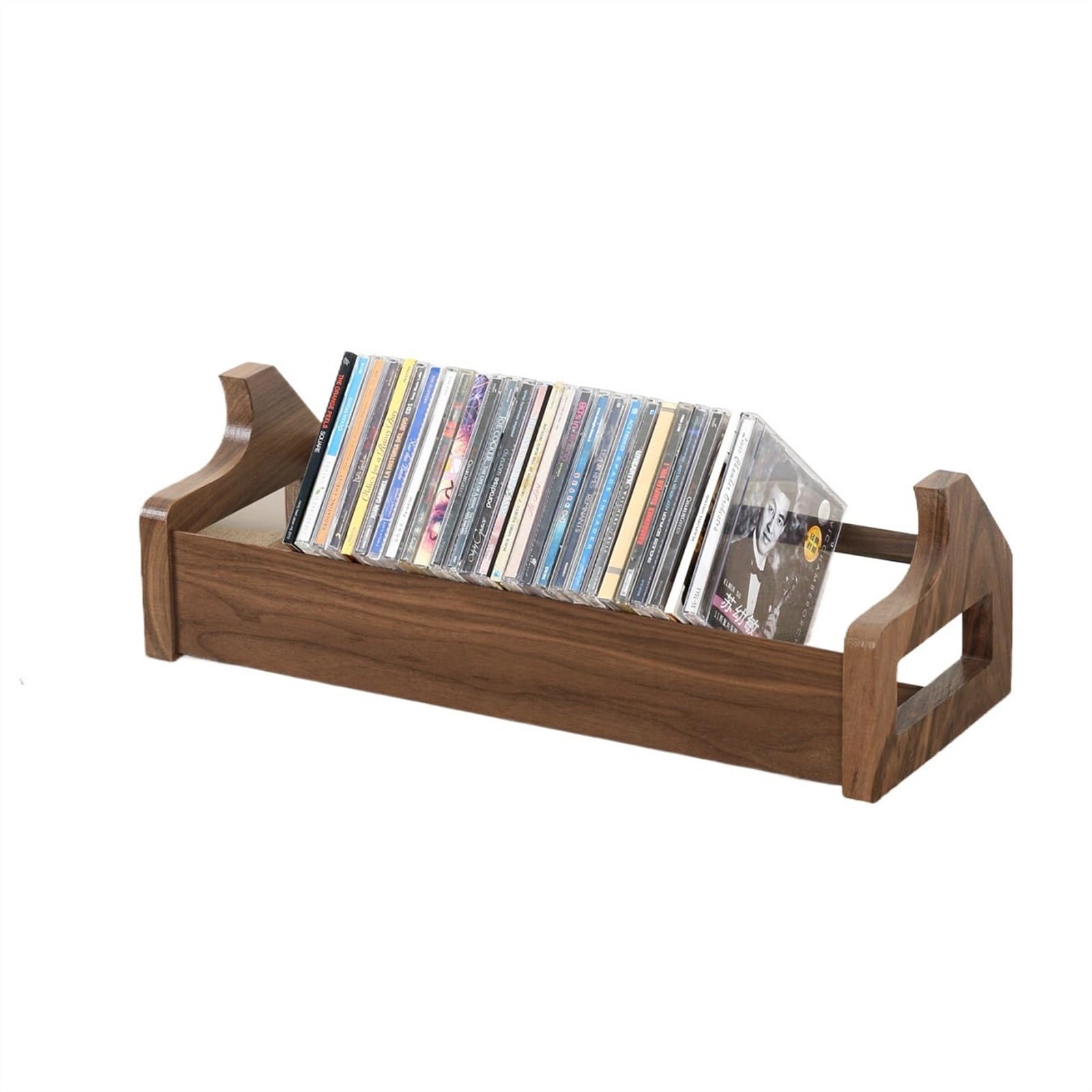 Stojak do przechowywania płyt CD/DVD z litego drewna, półka ekspozycyjna na Blu-ray, CD, DVD, solidny uchwyt do zorganizowanego przechowywania multimediów, stylowa dekoracja domu