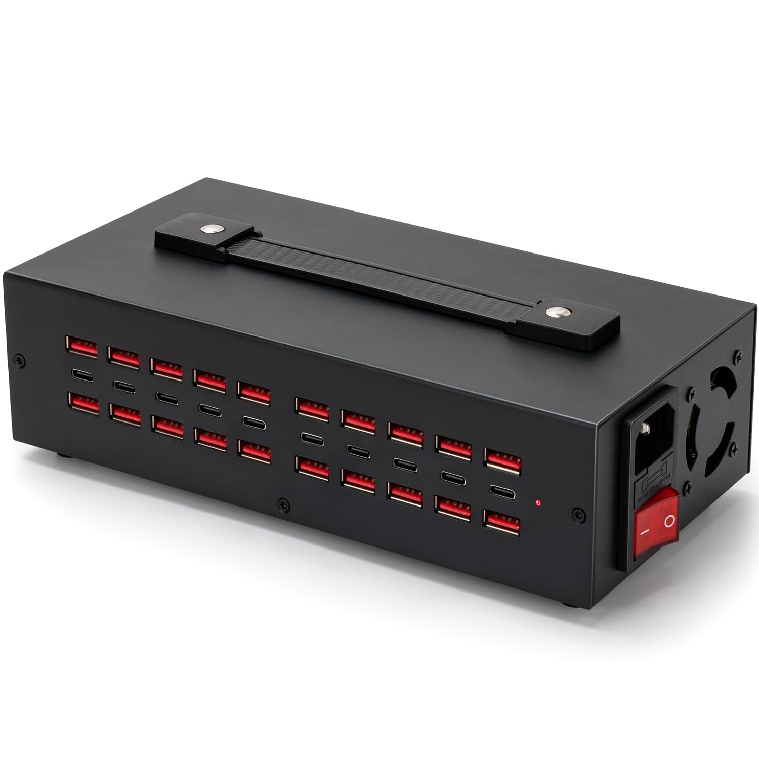 250W USB~c Charging Station, 30 Port (20 USB A & 10 USB~C Port) USB Charger Block, Fast Charging Station for Multiple Devices, Desktop Charger