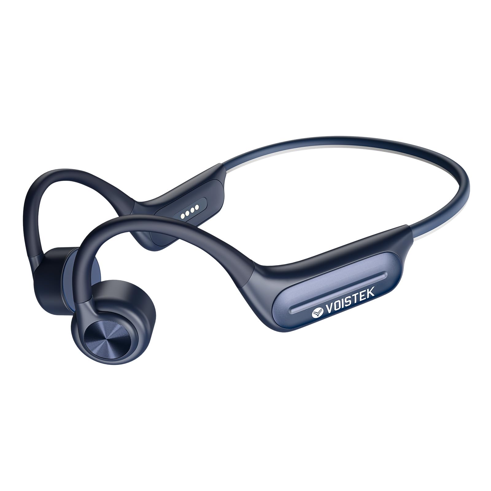 Voistek Cuffie Bluetooth 6.0, impermeabili, IP68, con lettore MP3 da 32 GB di memoria, senza fili subacquei, design aperto per nuoto, corsa, bicicletta e surf (blue)