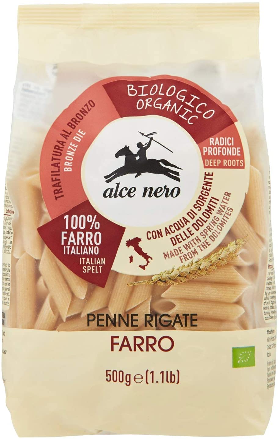 Pasta Fusilli Bio Al Farro Monococco Sgambaro 500g - Ricca Di Antiossidanti, Basso Glutine, 8 Min Cottura