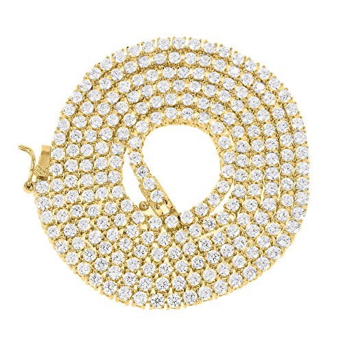 14k Yellow Gold Finish Lab Diamond Solitaire Tennis Link 26