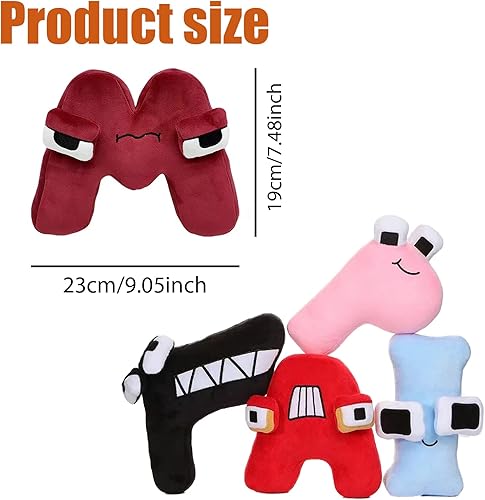 Miniatura 2 de Alfabeto Lore Felpa, regalos del día de San Valentín para niños, escuela, 26 piezas de juguetes de peluche del alfabeto Lore, divertida figura de