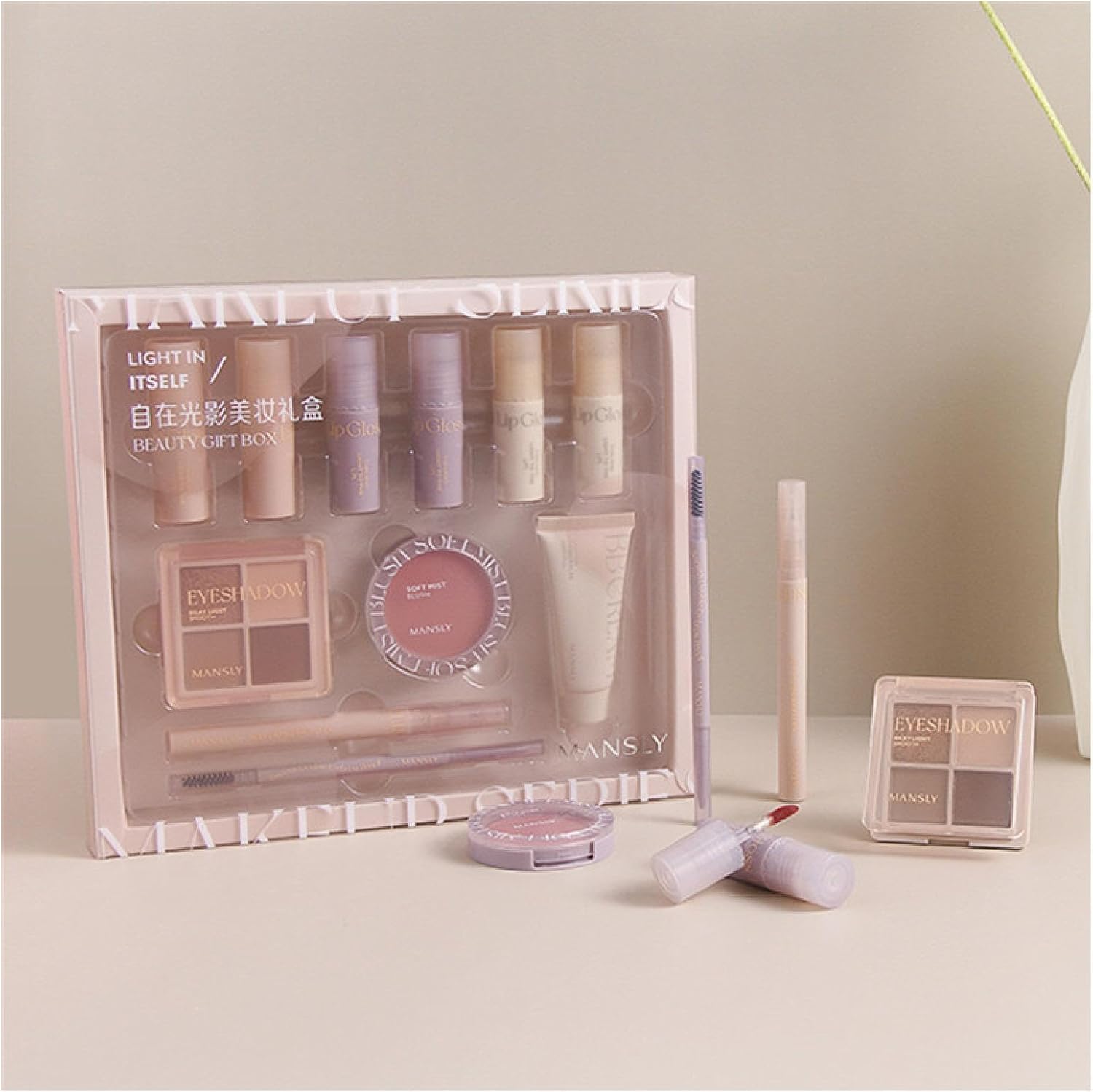 Full Beauty Makeup Cosmetic Set, 11 Pieces, Lipstick, Makeup Palette, Womens Makeup, Gift Set, Full Kit, Eye Shadow Palette, Makeup, Essential, Cosmetic, Long Lasting, Beginners, Popular, Christmas