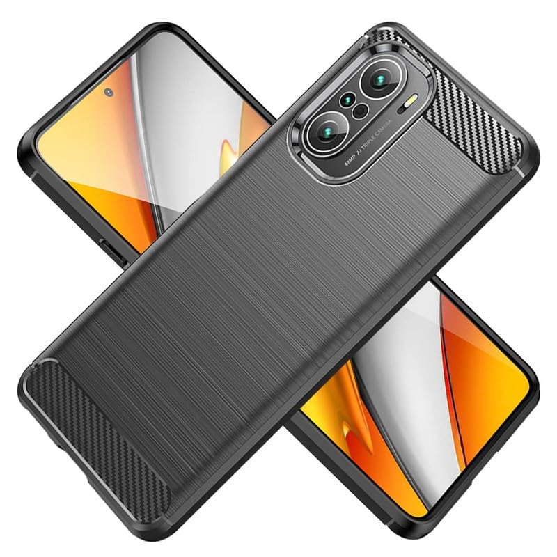 Image of Hybrid Carbon Fiber Back Case for Poco F3 5G (Black)
