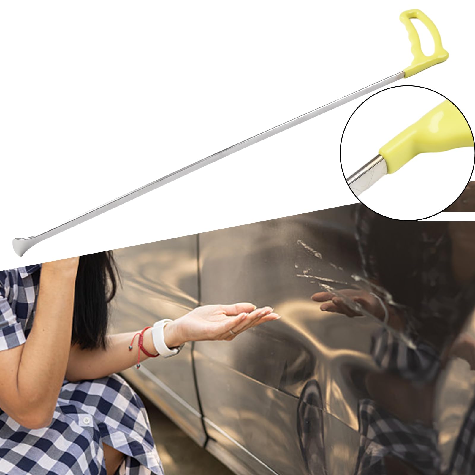 RANRAO Barres de débosselage de garage, outils de réparation de bosses sans peinture, barre de biche, crochets de barre de biche, outil à main automobile, kit d'outils de débosselage sans peinture (51