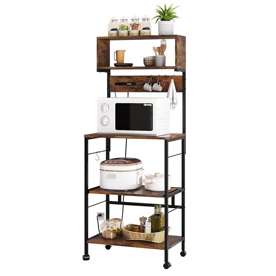 【美品】 3段レンジボード 電源コンセント付き　レンジ台 楽天市場】キャスター付きレンジ台 ロータイプ 50幅 3段