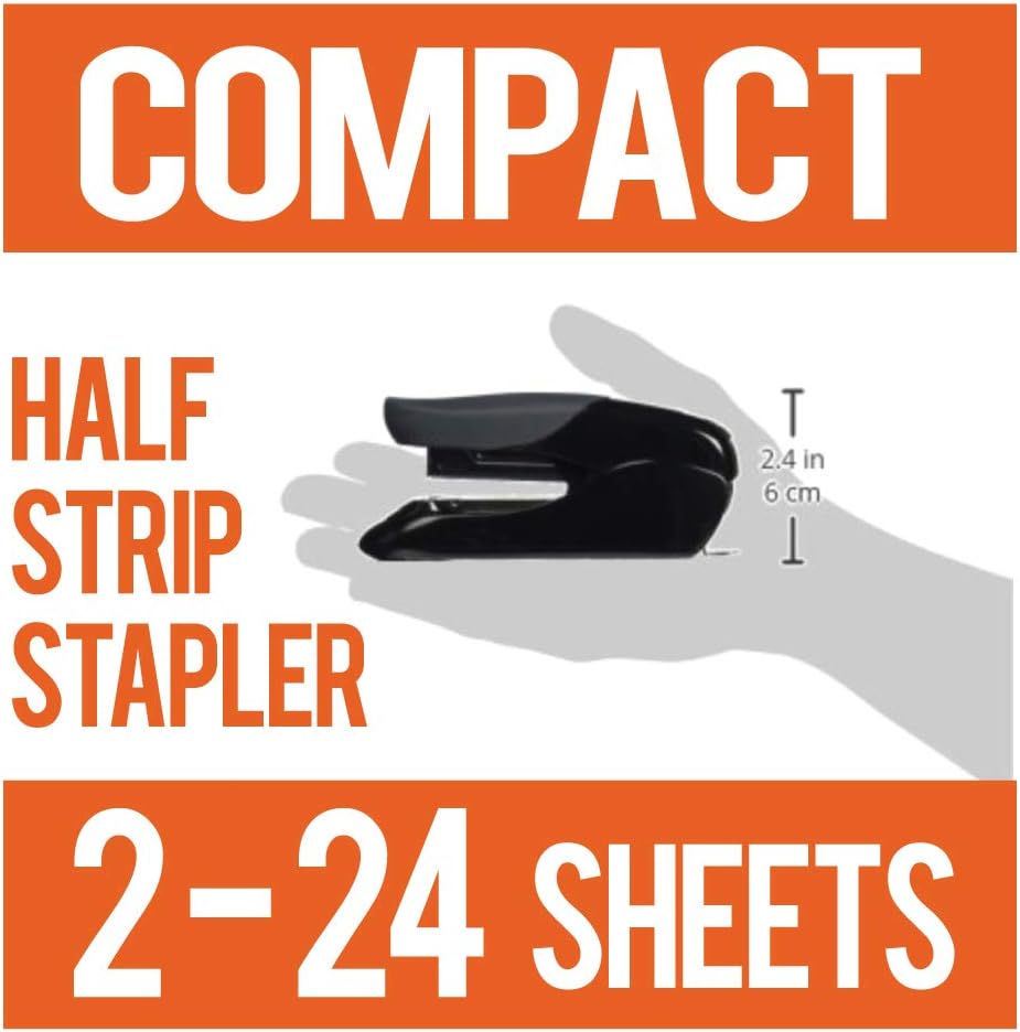 Max USA Easy Grip Heavy Duty Desk Stapler (HD-50F Black) : Desk Staplers : Office Products