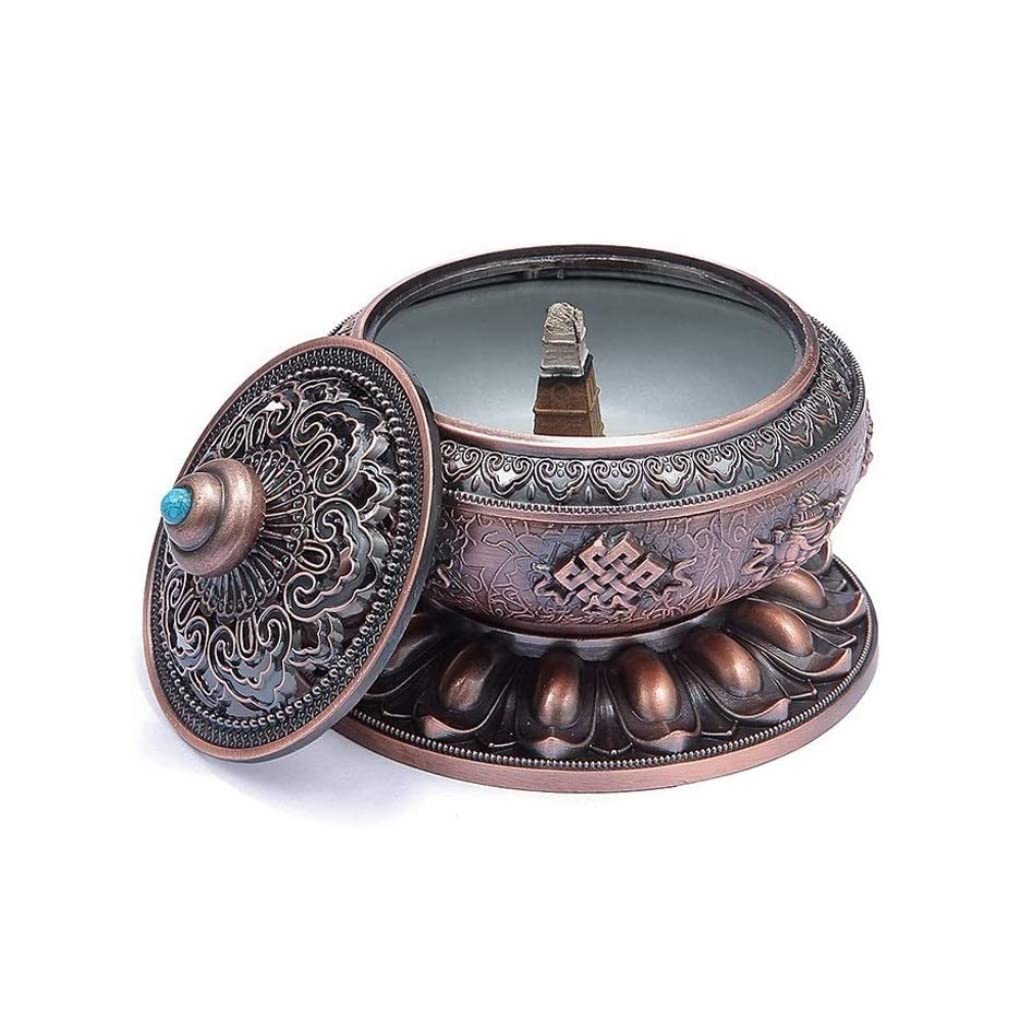 Kadzielnica do Dekoracji Salonu Domowy Palnik Kadzidełkowy Proces Palnik Kadzidełkowy Domowy Palnik Do Kadzideł Domowych Wystrój świątyni Domu(Brass)