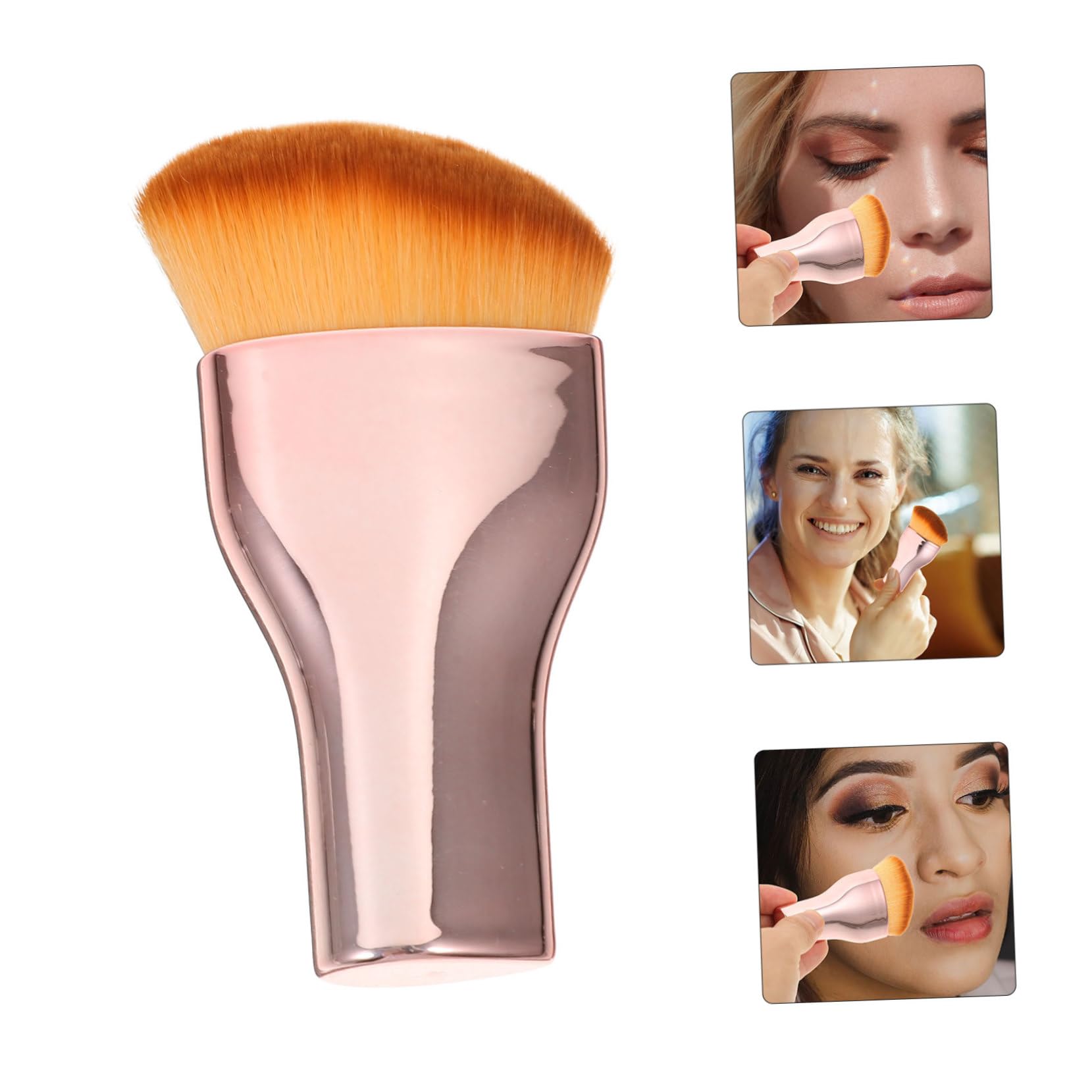 Healeved 5pezzi Pennello Per Fondotinta Portatile Pennello Da Trucco Compatto Per Donnper Applicazione Di Fondotinta Liquido e Makeup Uniforme Facile Da Pulire Per Viaggi