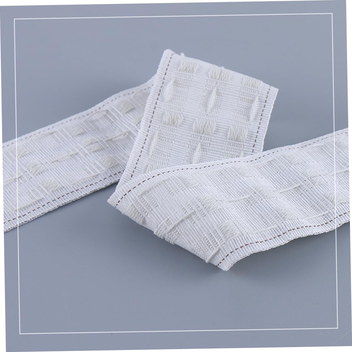50m Ruban De Rideau Sangle Ajustable pour Pliage De Rideaux Accessoires De Décoration Blanc