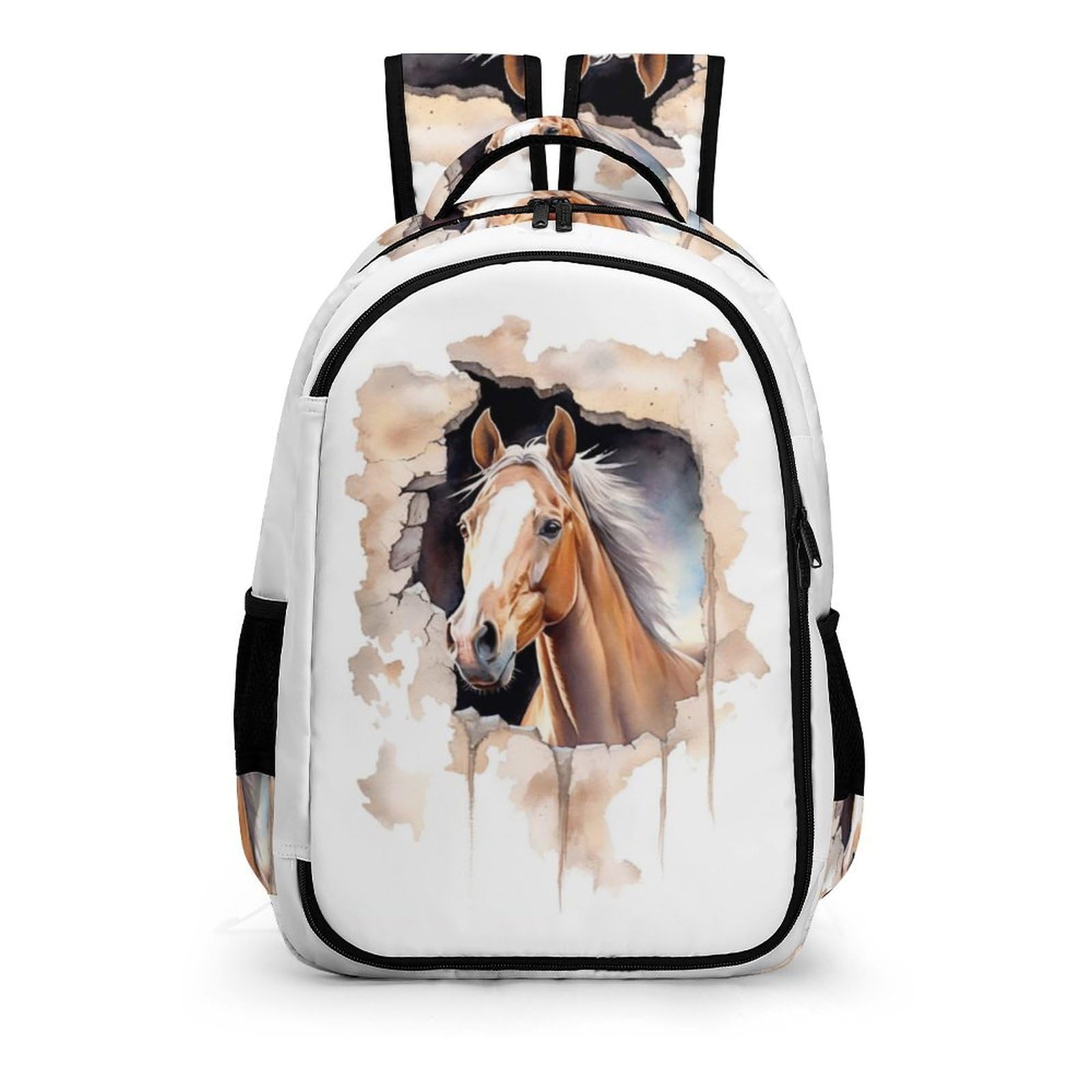 Caballo Mochila Para El Colegio Estudiantes Infantil Mochila Escolar Personalizada Para Estudiantes De Secundaria, Impermeable Y Resistente Al Desgaste.