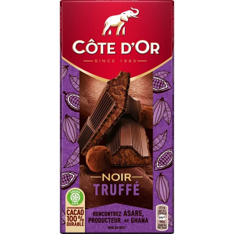 Côte D'Or - Trufa negra 190 g - Lote de 4 - Precio por lote - Entrega rápida