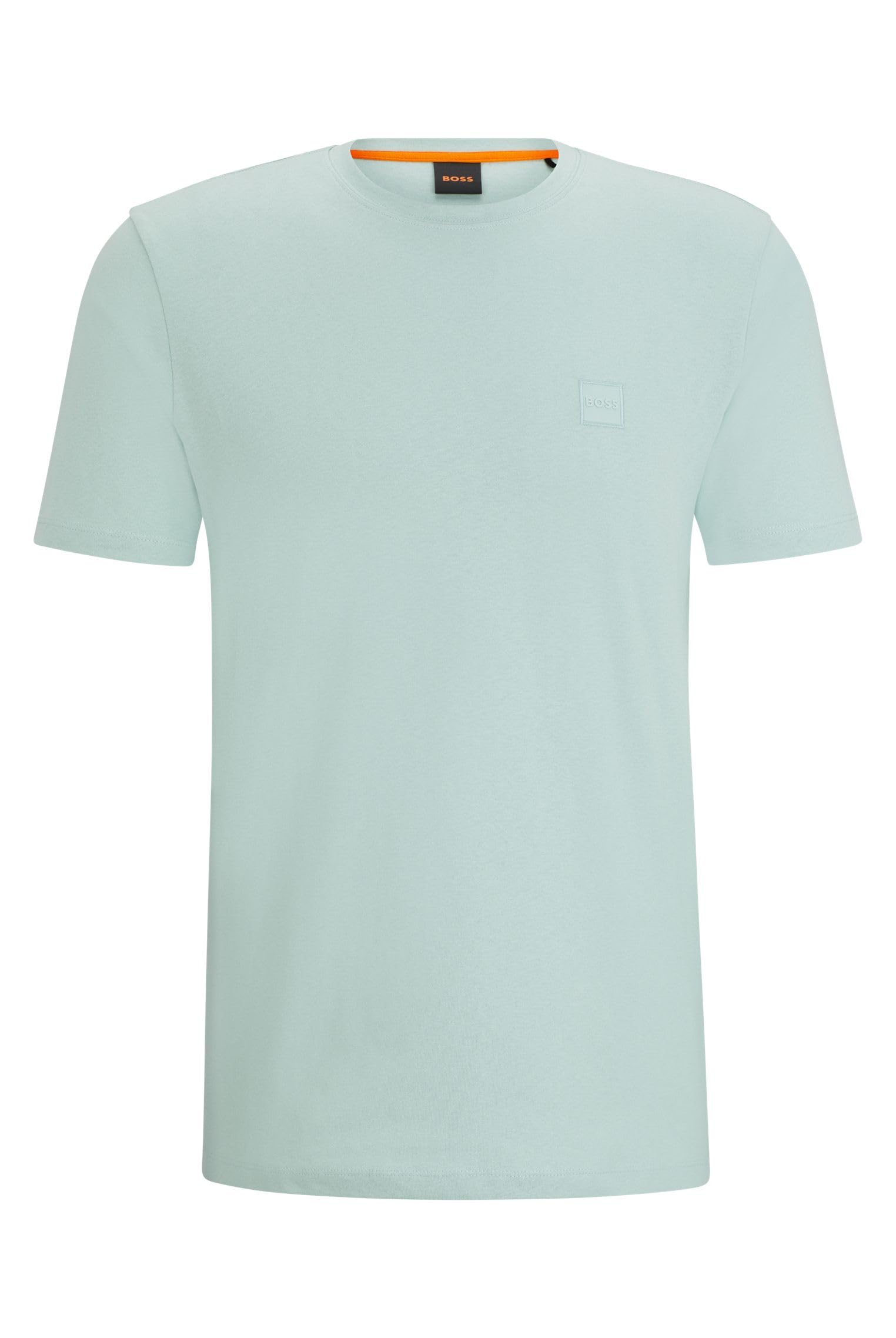BOSS Mens Tales Logo-Patch T-Shirt in Cotton Jersey