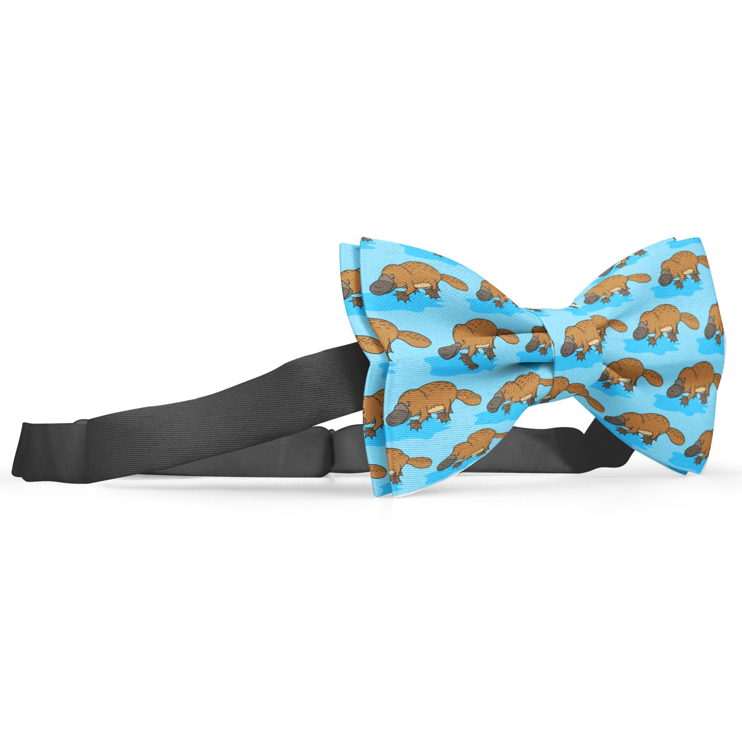 RYANUKA Pre-Tied Bow-Tie (Funny Platypus Australian Wild Animal Pattern) Adjustable Bowties for Kids, Toddlers, Adults, Dogs, Cats, Pets